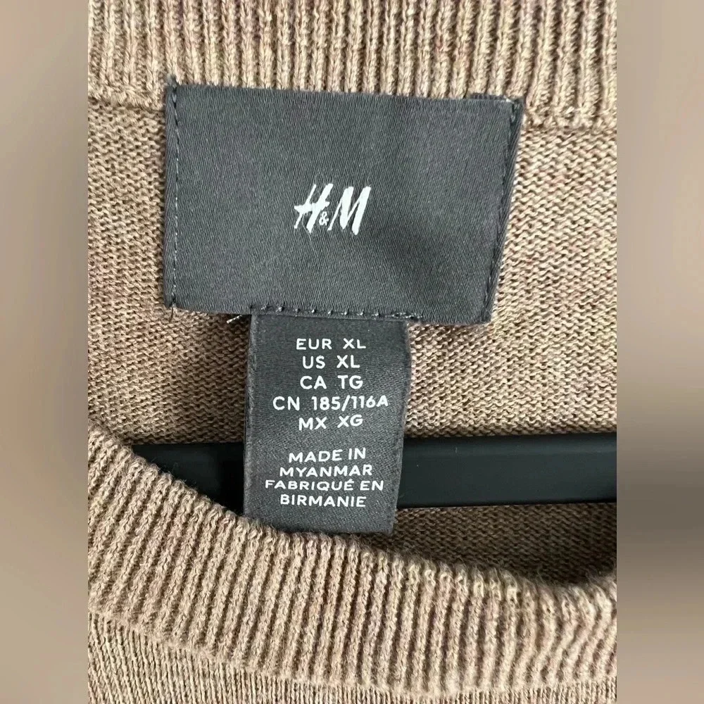 H&M tan crewneck sweater